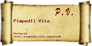 Pimpedli Vita névjegykártya